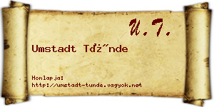 Umstadt Tünde névjegykártya
