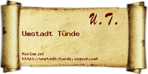 Umstadt Tünde névjegykártya